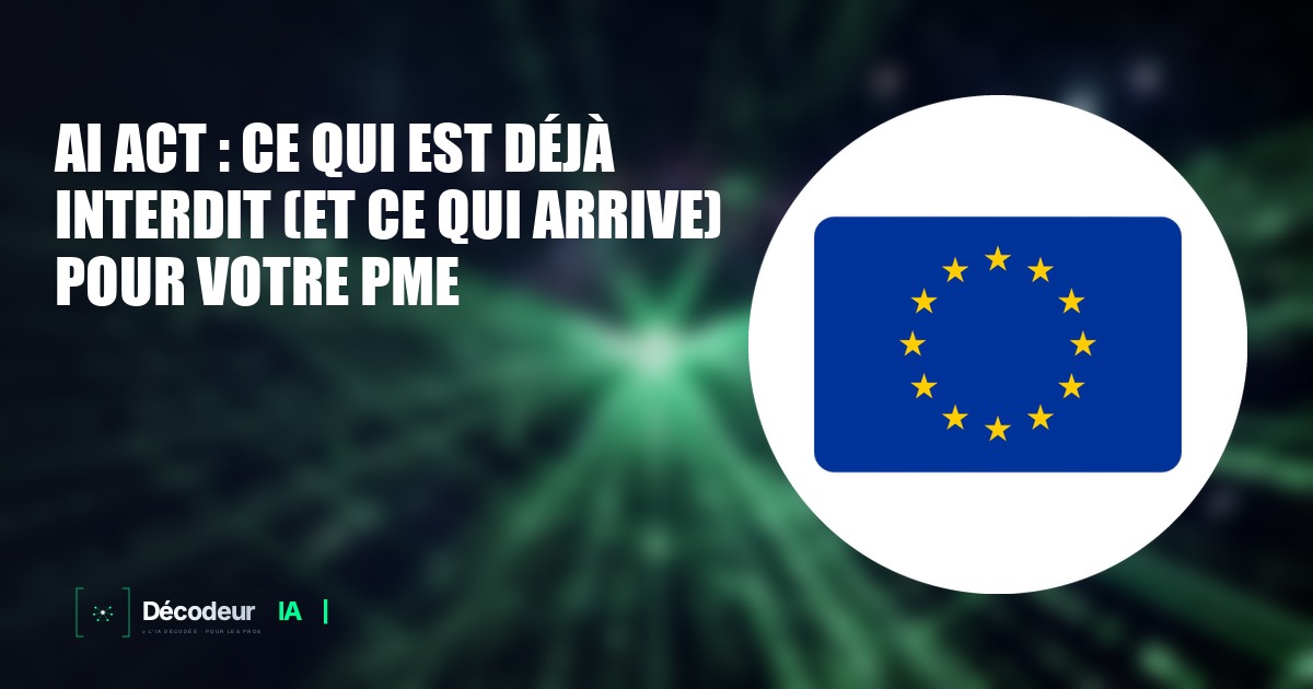 Illustration d'un cadre réglementaire européen appliqué à l'intelligence artificielle en entreprise