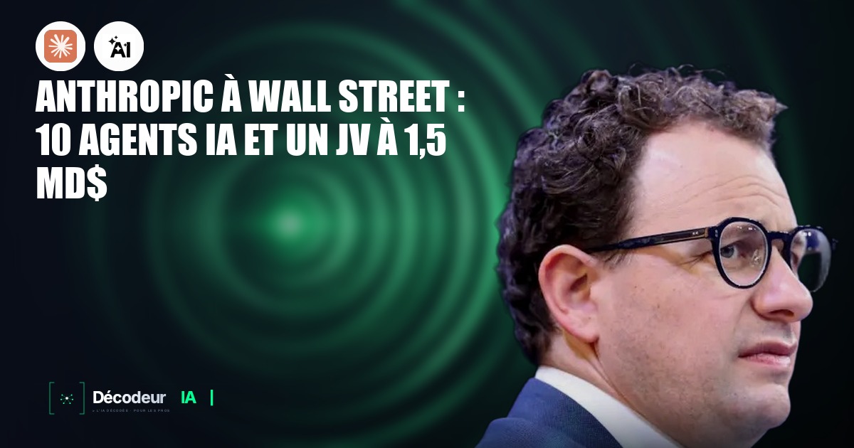 Logo Anthropic superposé à un écran de terminal Bloomberg stylisé