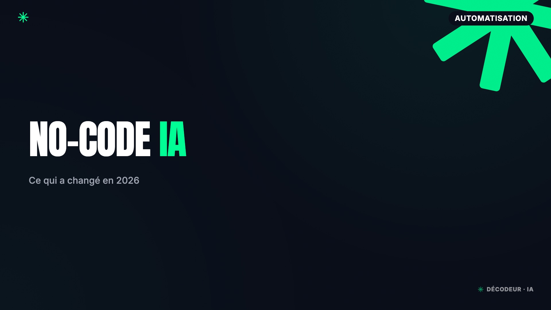 Schéma d'automatisation no-code avec intelligence artificielle connectant plusieurs applications