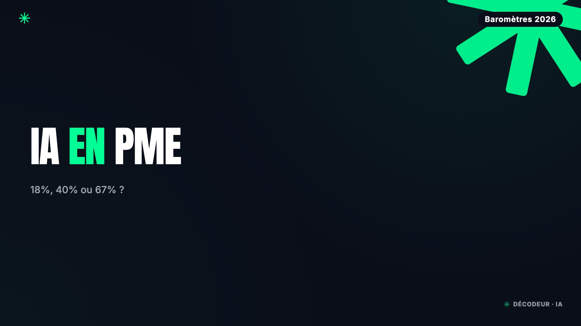 Dirigeant de PME comparant quatre courbes d'adoption de l'IA en 2026