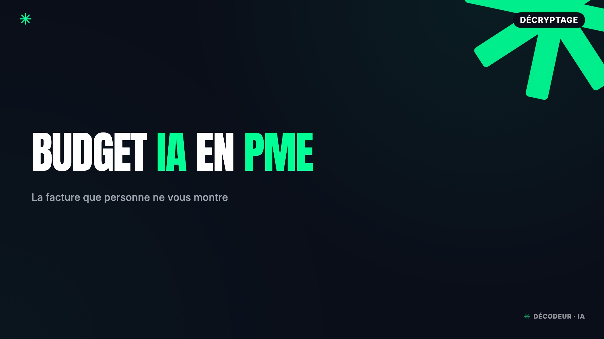 Tableau de budget avec colonnes de coûts IA pour une PME