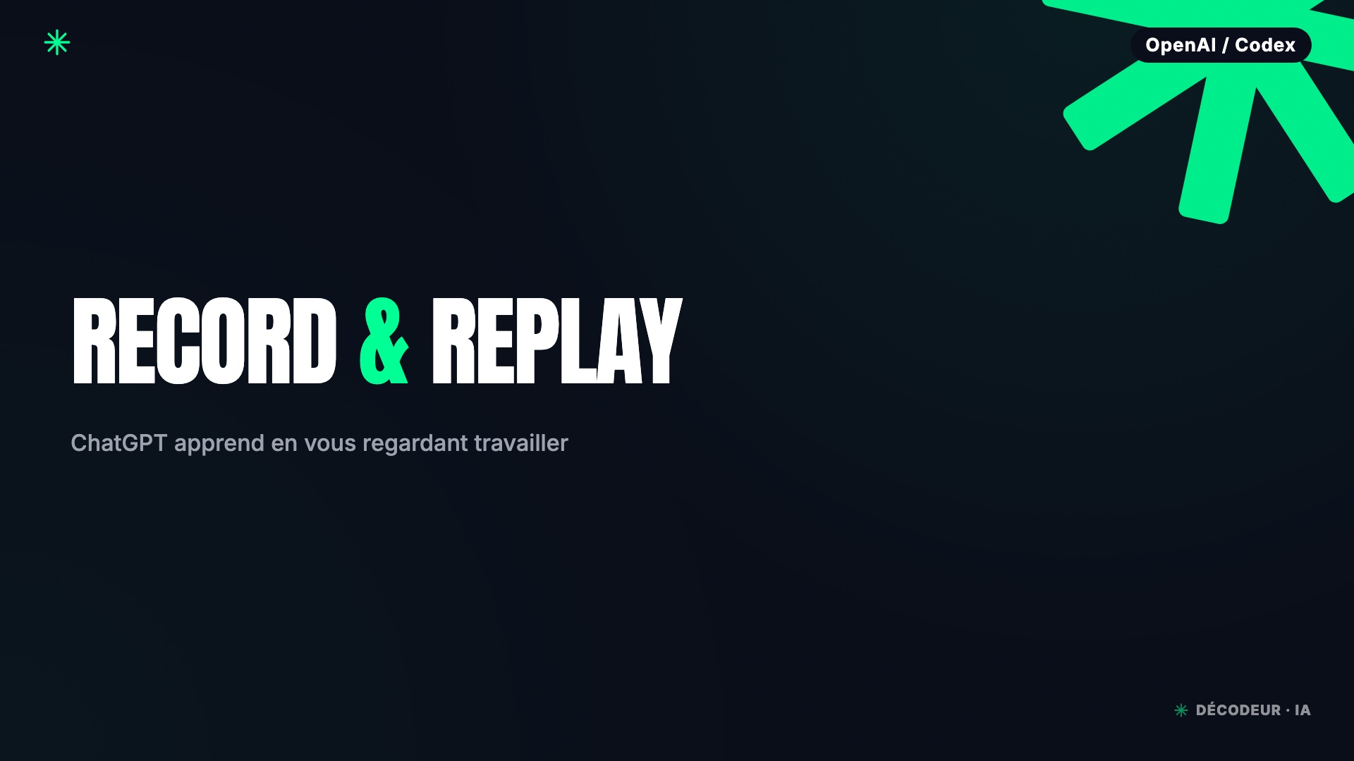 ChatGPT Record & Replay enregistre une tâche sur Mac pour la rejouer seul