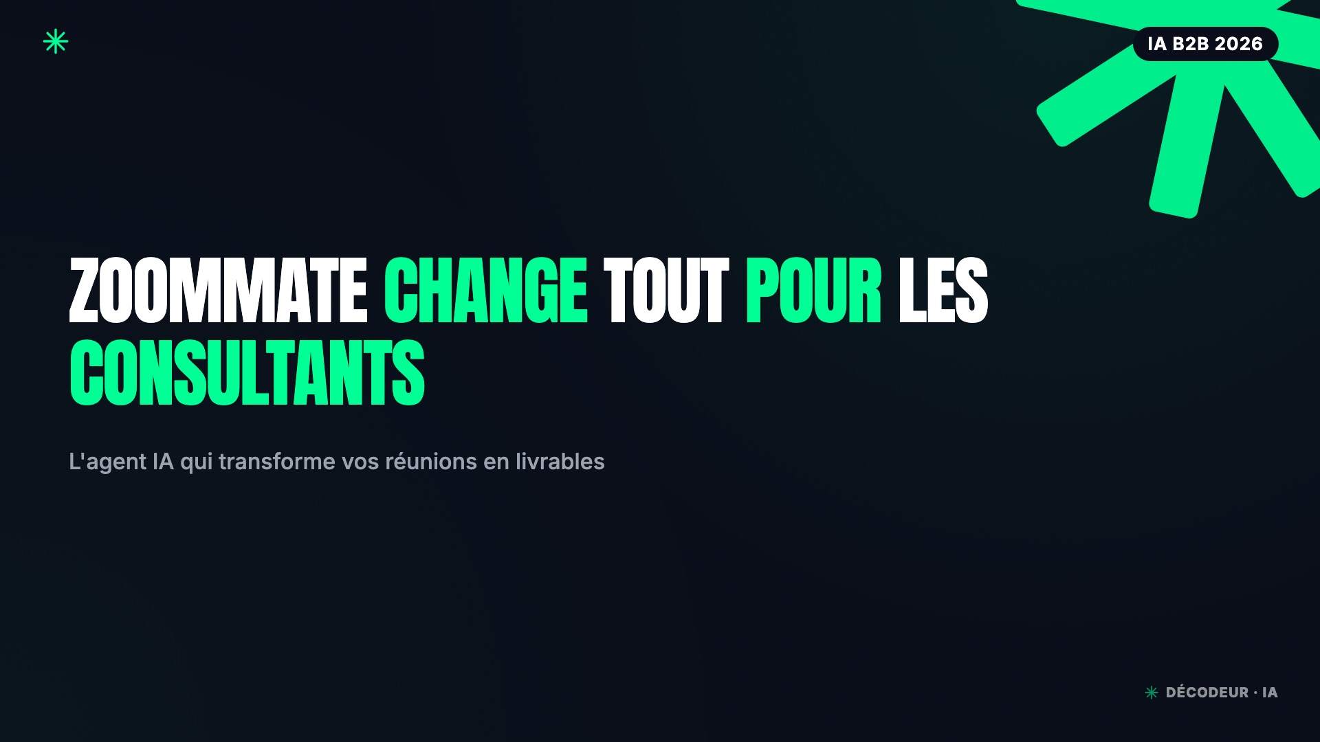 Consultants : 5 outils IA qui transforment réunion en livrable pro