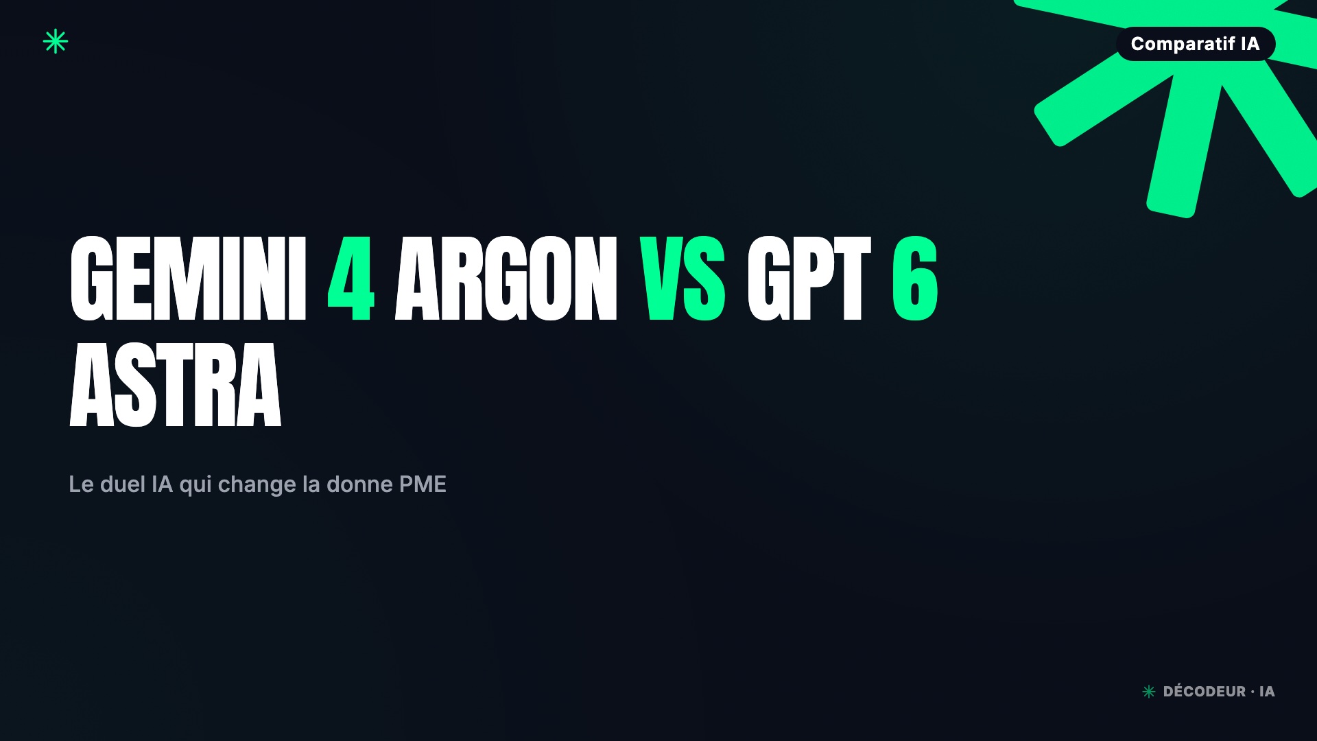 Comparatif visuel Gemini 4 Argon de Google face à GPT-6 Astra d'OpenAI