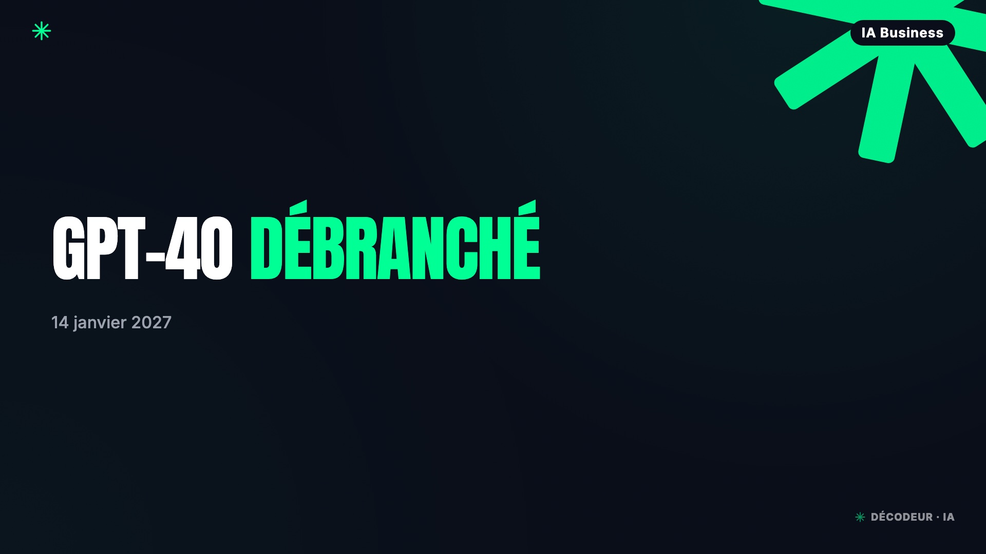 GPT-4o débranché le 14 janvier 2027 : la facture divisée par 25