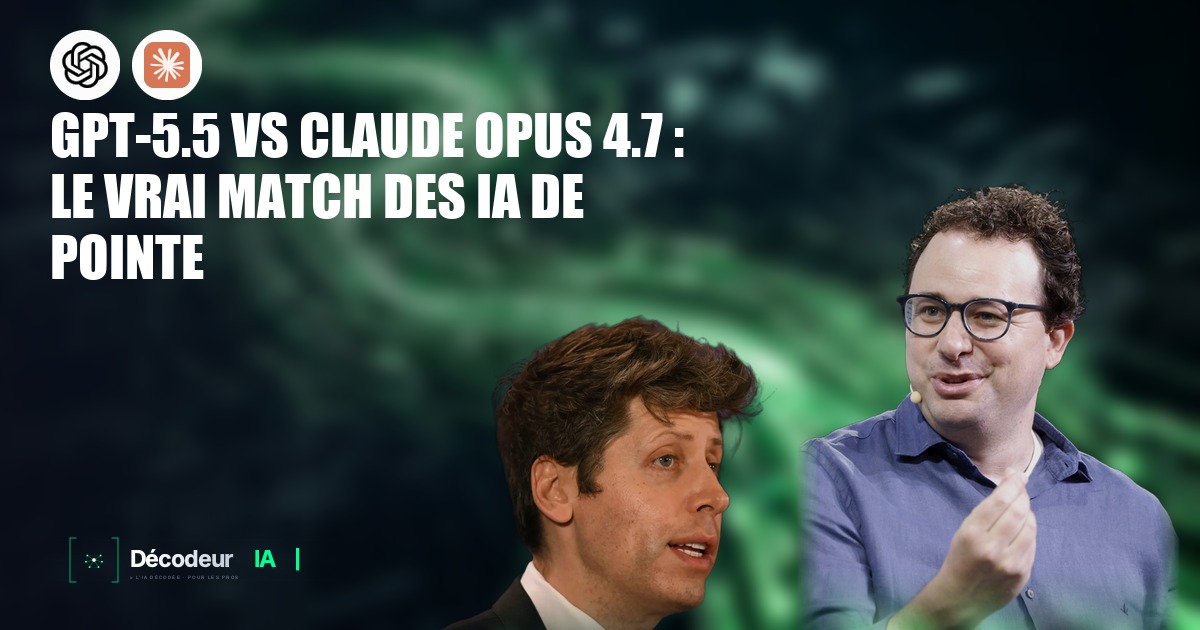 Comparaison visuelle entre GPT-5.5 et Claude Opus 4.7