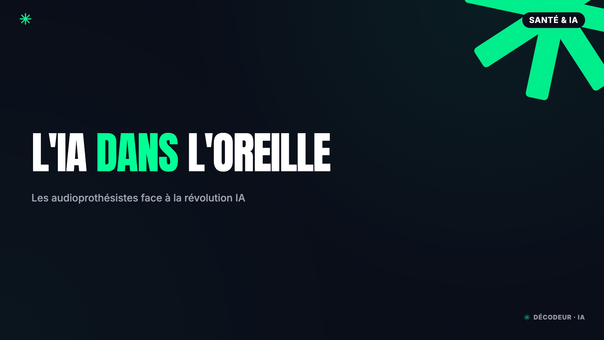 Audioprothésiste réglant un appareil auditif à intelligence artificielle sur une tablette en cabinet