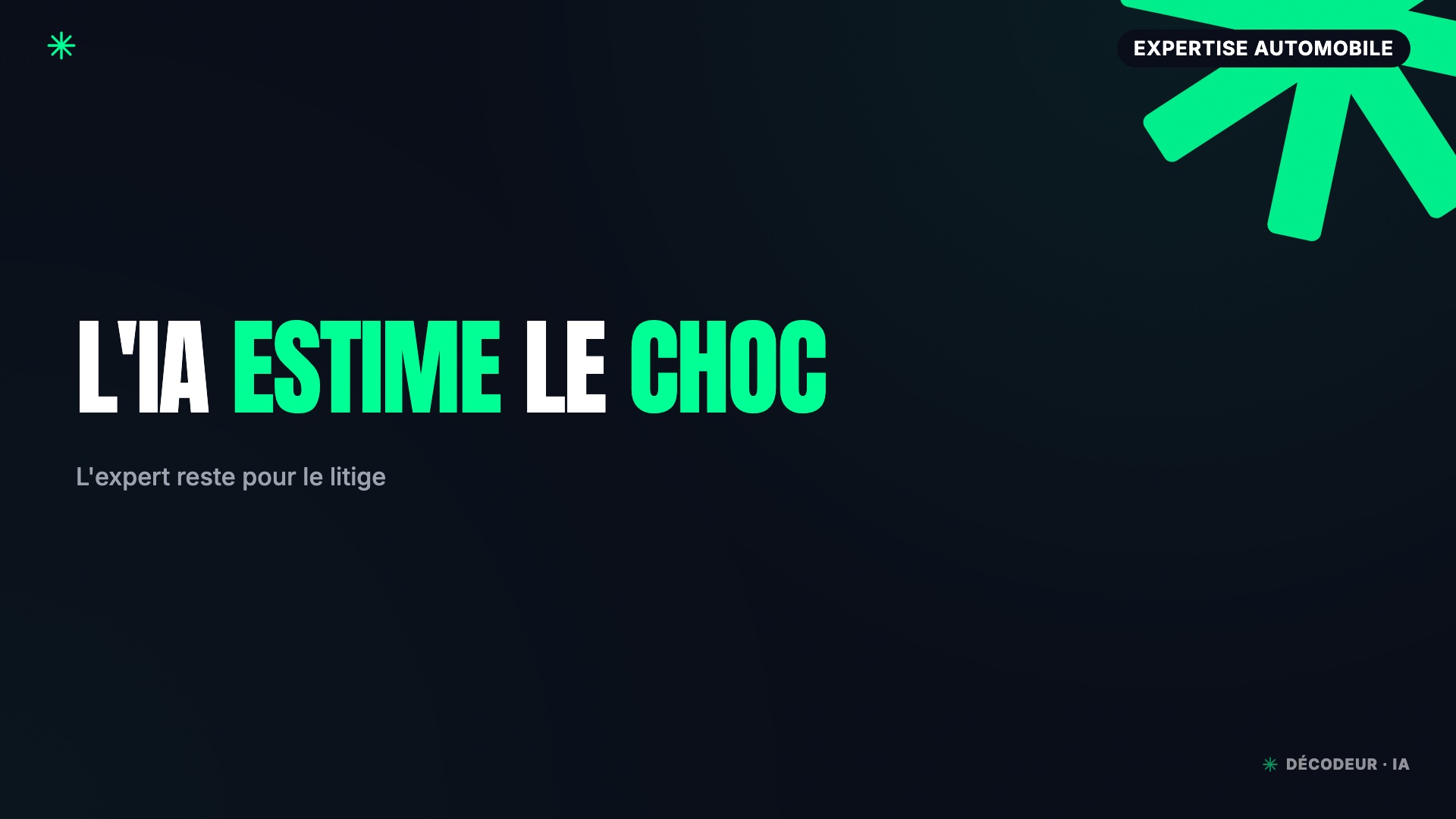 Experts automobiles : l'IA estime le choc, le litige reste à vous