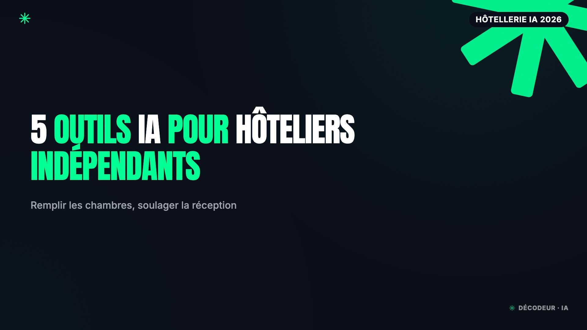 Réception d'hôtel avec écran affichant un tableau de bord de revenue management IA