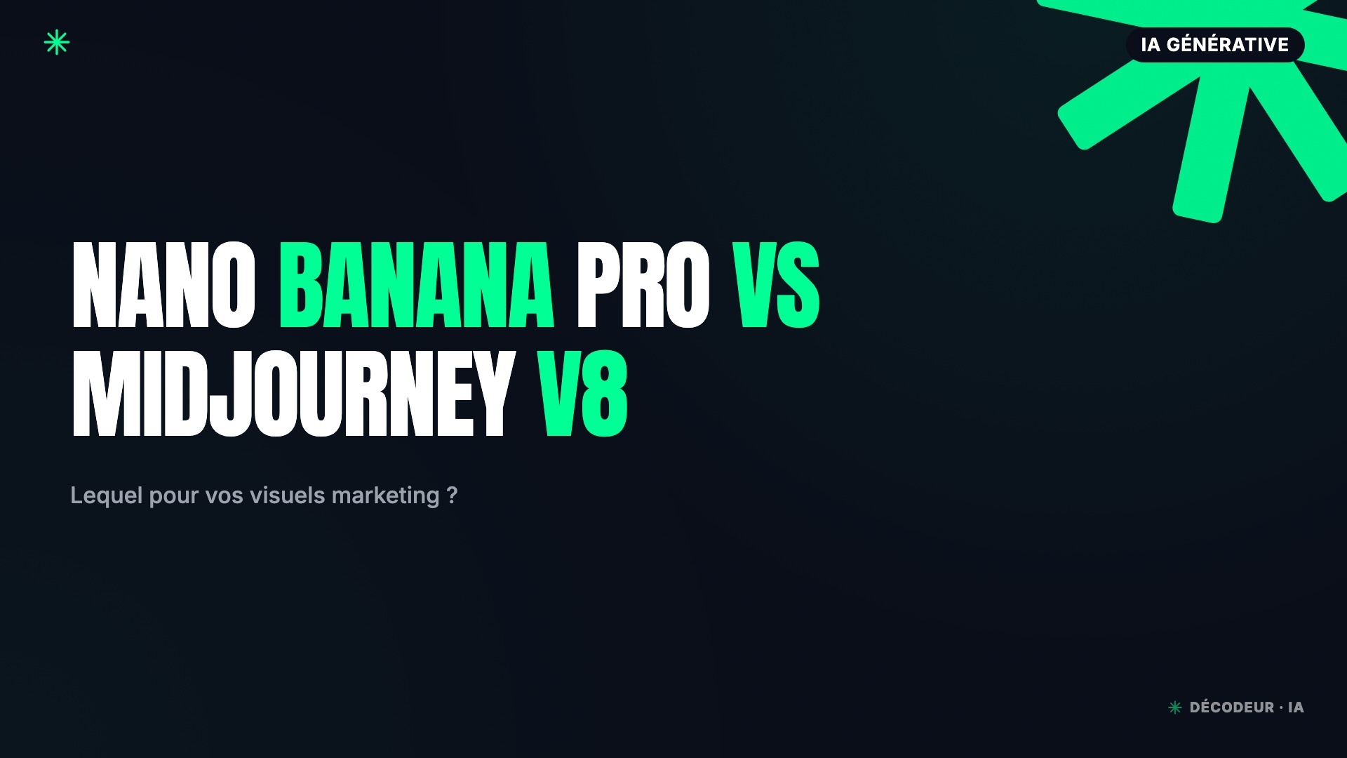Comparatif visuel entre Nano Banana Pro de Google et Midjourney V8 pour le marketing