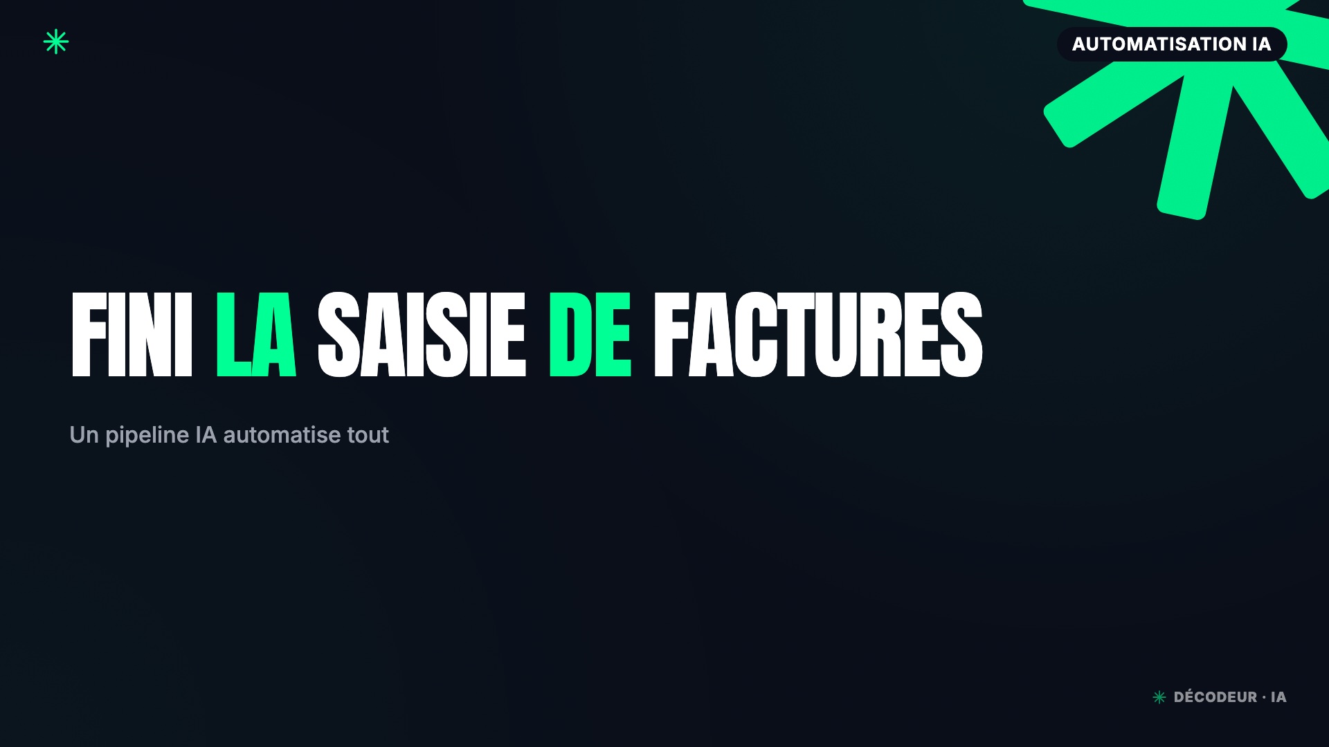 Pipeline d'automatisation de la saisie de factures fournisseurs avec OCR et IA