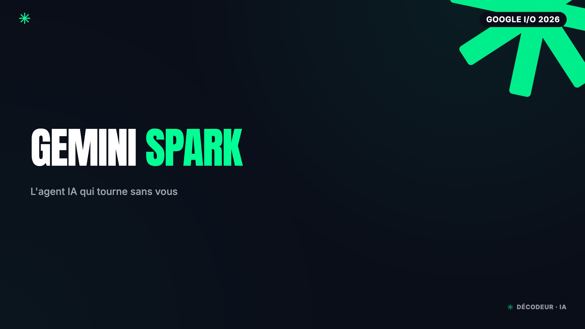Interface Gemini Spark montrant un agent IA autonome connecté à Gmail et Google Drive